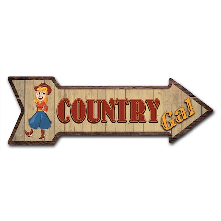 Signmission Country Gal Arrow Decal Funny Home Decor 36in Wide D-A-12-999900